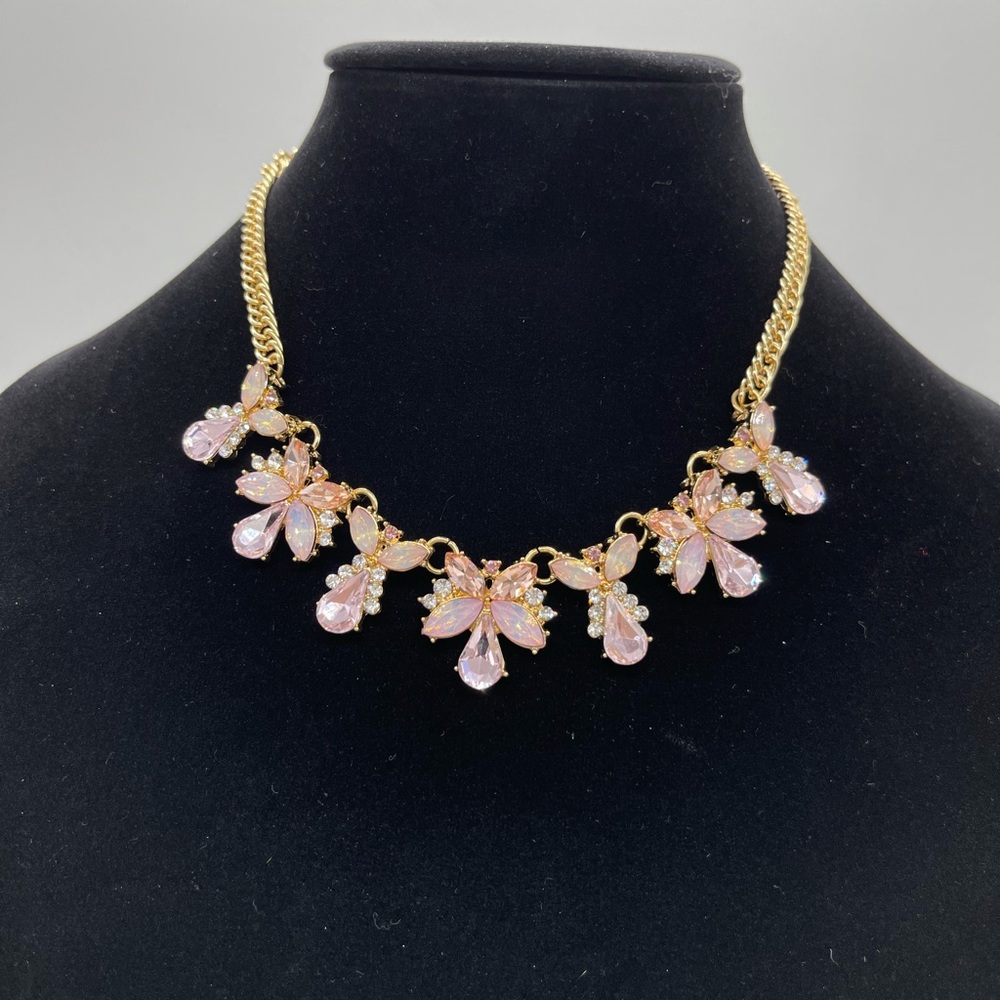 Stella & Ruby Crystal Drop & Gold Tone Chain